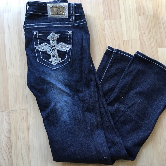 EUC women’s Miss Chic embellished bootcut denim - Picture 5 of 5